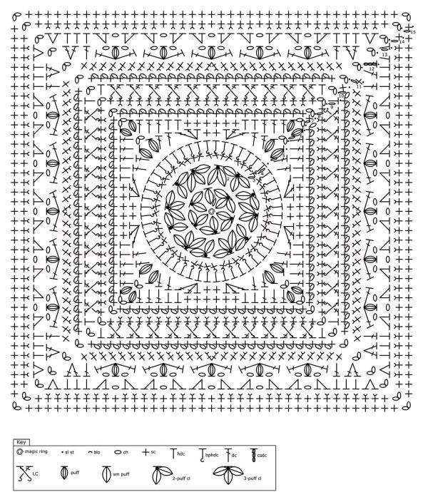 Wild Jasmine Square Chart all 15 rnds