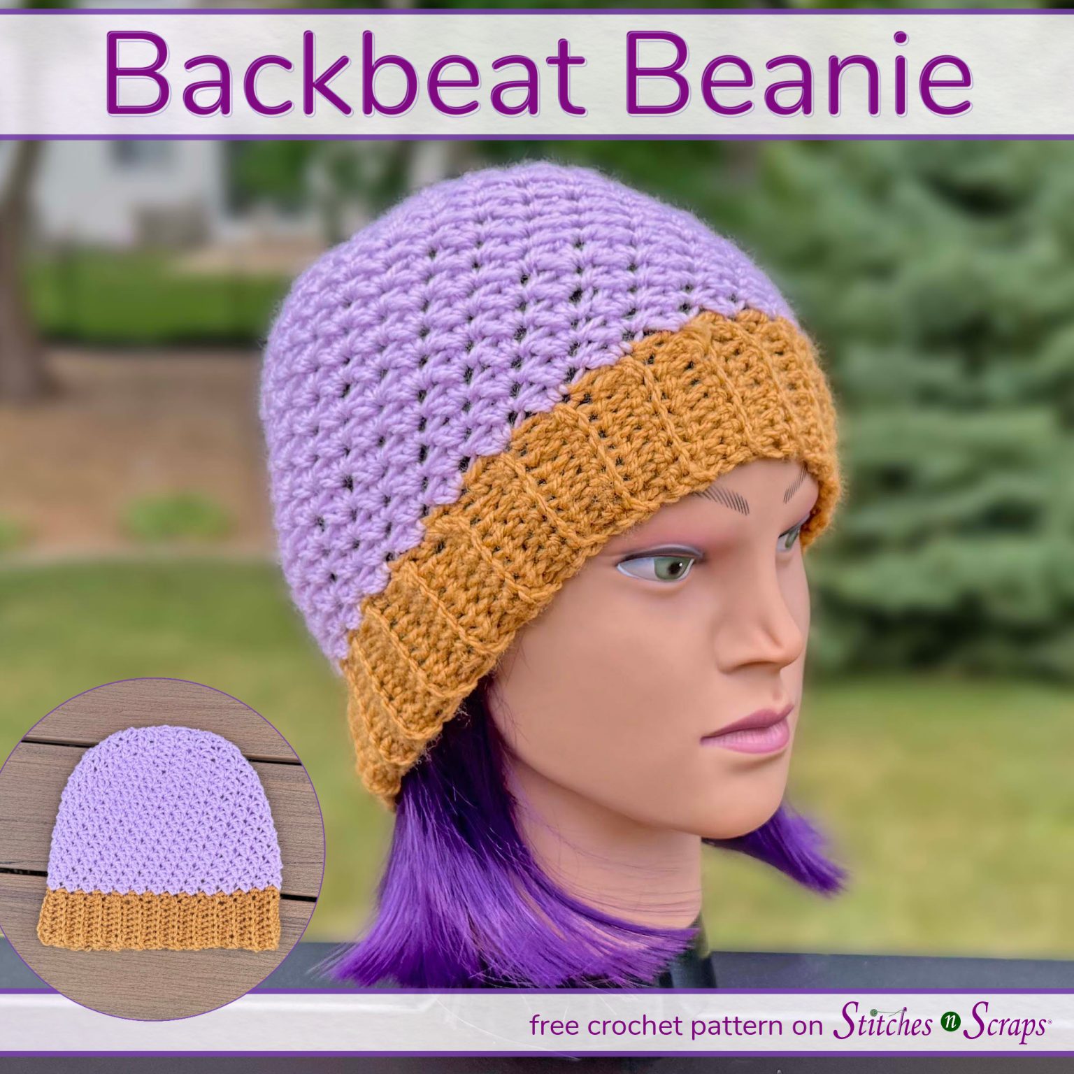 Backbeat Crochet Beanie - Stitches n Scraps