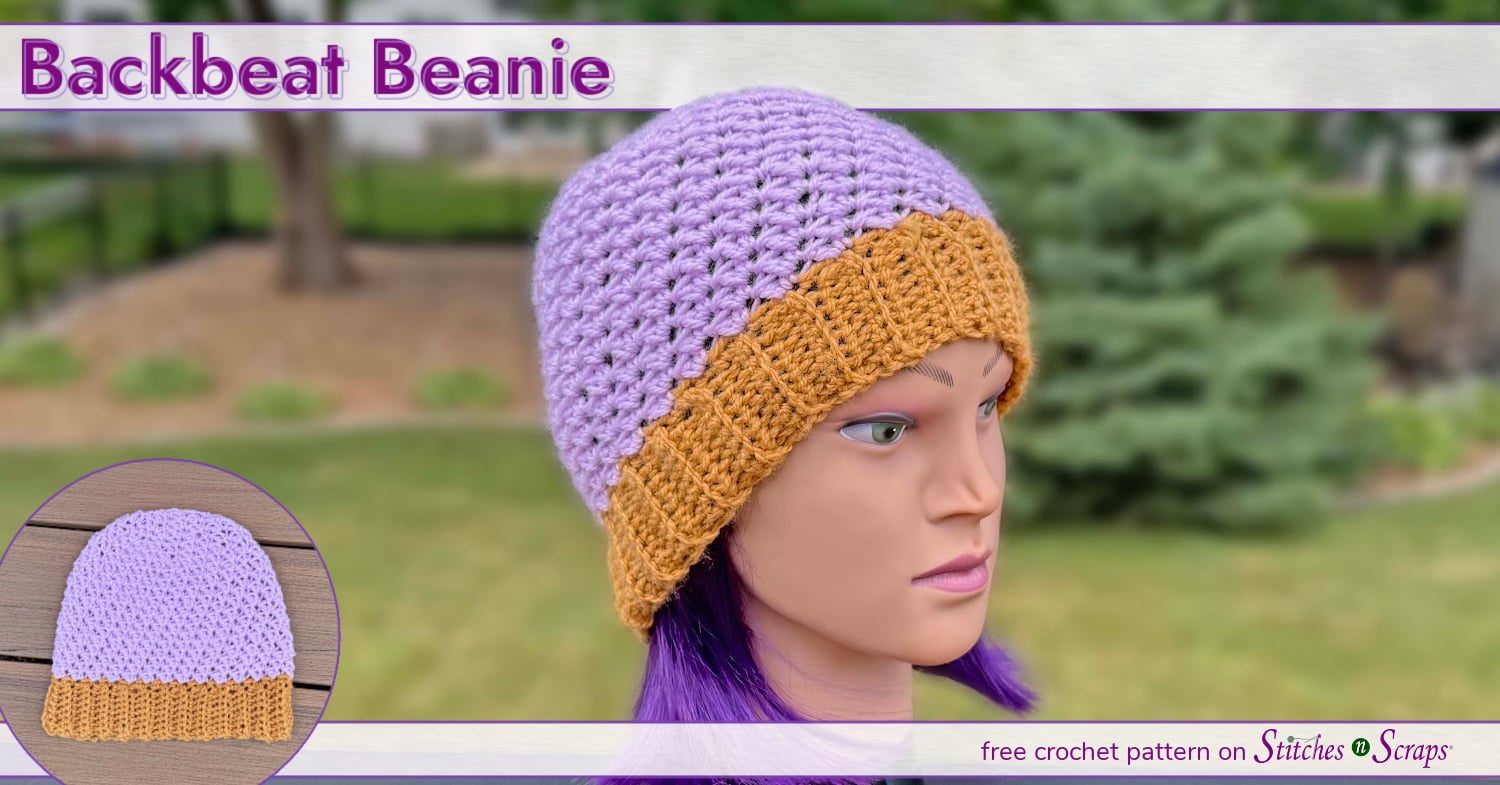 Backbeat Crochet Beanie - Stitches n Scraps
