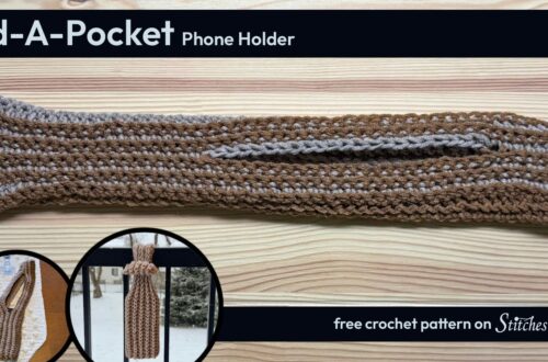 Add-a-pocket phone holder crochet pattern