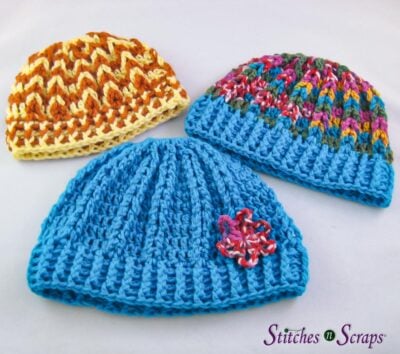 3 hats of different sizes