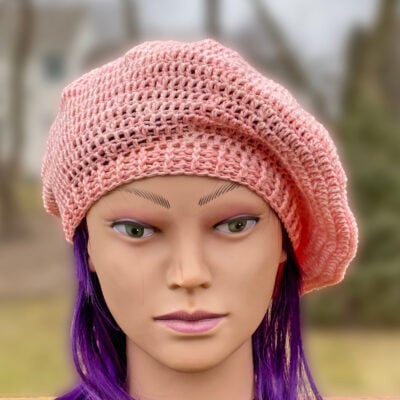 Cherry Blossom Beret from front