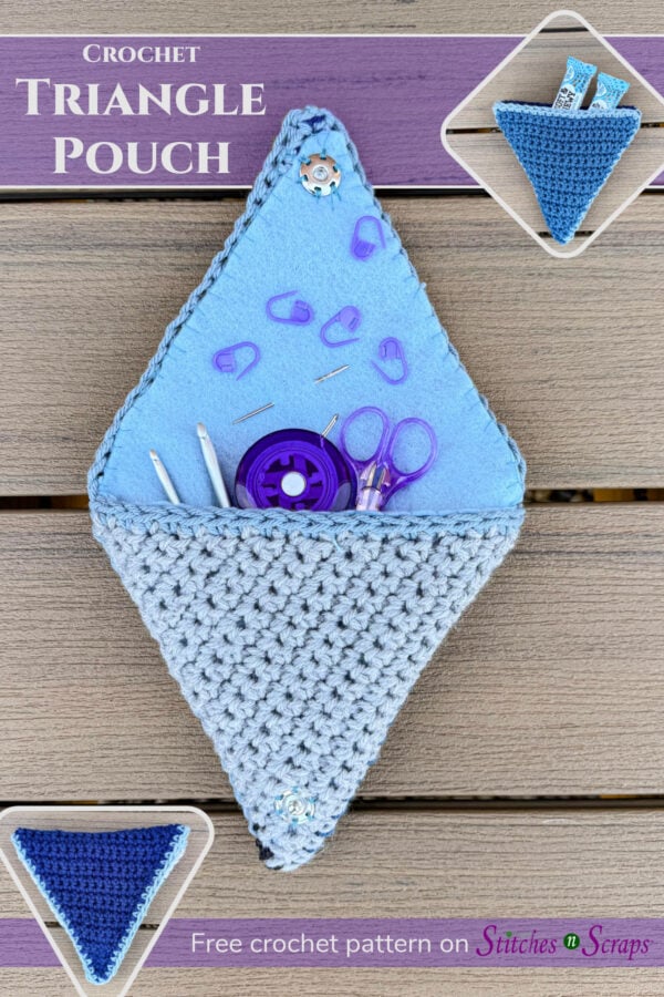 Crochet Triangle Pouch