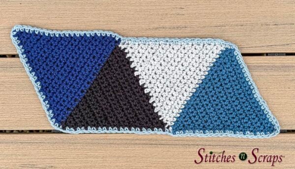 FInished crochet triangles