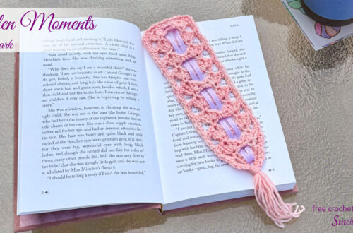 Stolen Moments Lace Crochet Bookmark