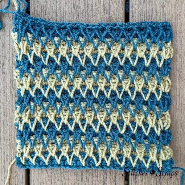Center Honeycomb Stitch Square