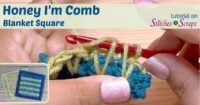 Honey I'm Comb Honeycomb Crochet Square Tutorial