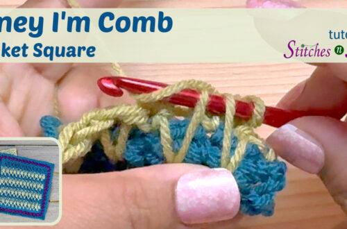 Honey I'm Comb Honeycomb Crochet Square Tutorial