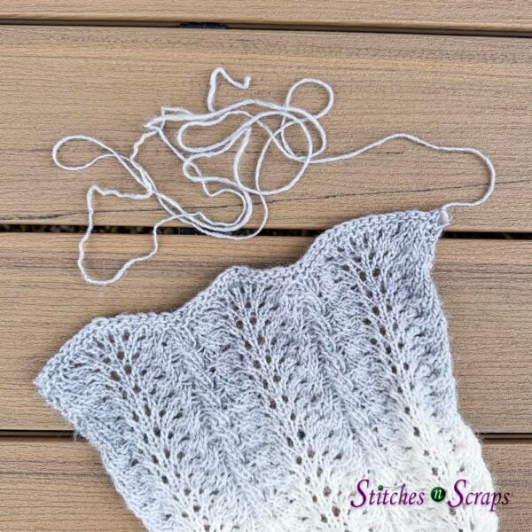 Yarn remaining after bind-off
